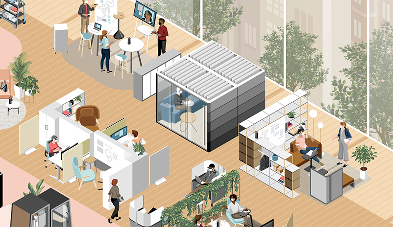 Comment adapter l'aménagement des bureaux en mode de travail hybride?